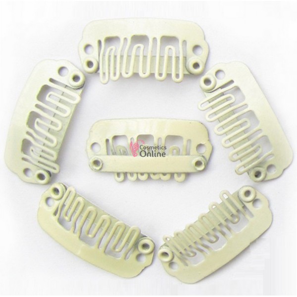 Clipsuri / Cleme Clip-On pentru extensii de 2,4 cm, 15 buc Cod: 2405 - Blonde